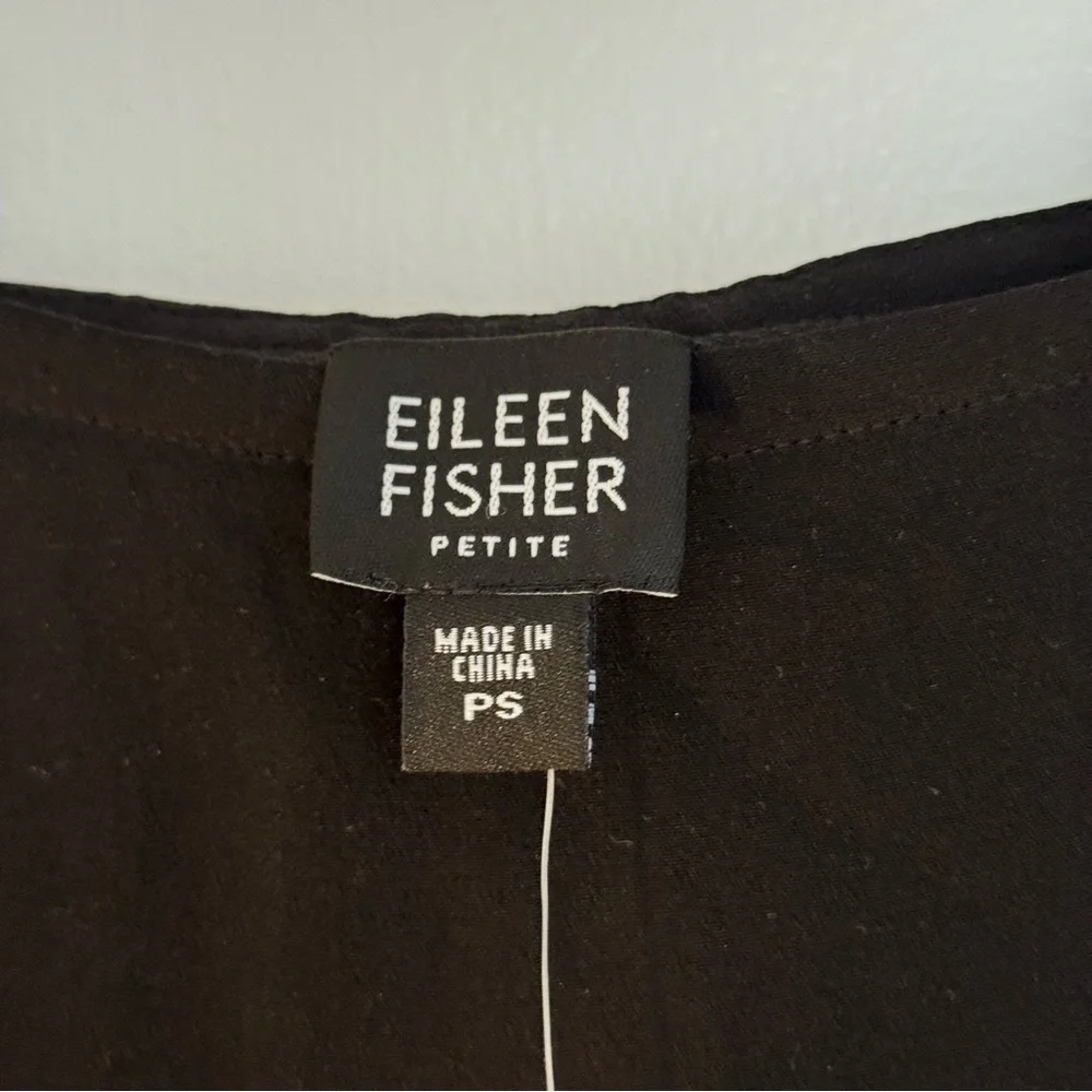 NEW EILEEN FISHER gathered 100% silk skirt in black